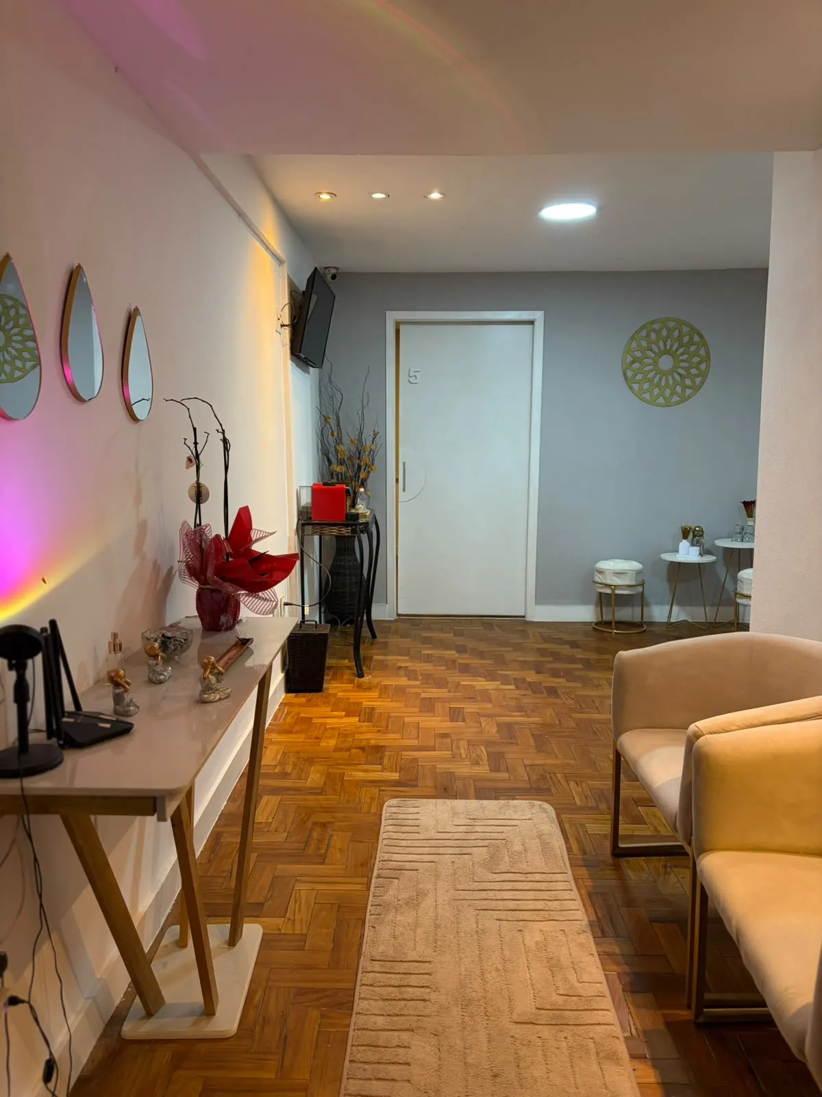 Entrada e recepção do espaço